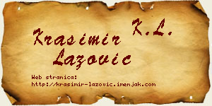 Krasimir Lazović vizit kartica